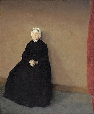 Old Woman, Seated, 1886 | Hammershoi | Giclée Leinwand Kunstdruck