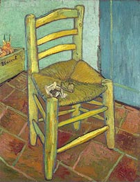 Vincents Stuhl mit seiner Pfeife | Vincent van Gogh | Gemälde Reproduktion