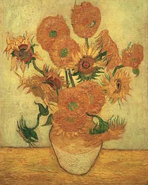 Vase mit vierzehn Sonnenblumen, 1889 von Vincent van Gogh | Leinwand Kunstdruck