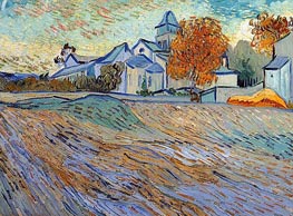 View of the Church of Saint-Paul-de-Mausole | Vincent van Gogh | Painting Reproduction