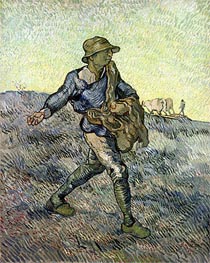 The Sower (after Millet), 1889 von Vincent van Gogh | Leinwand Kunstdruck
