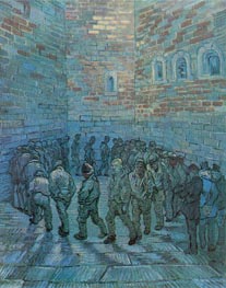 Prisoners Exercising (after Dore), 1890 von Vincent van Gogh | Leinwand Kunstdruck