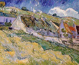 Vincent van Gogh | Cottages at Auvers-sur-Oise | Giclée Canvas Print