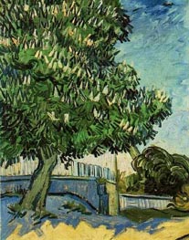 Kastanienbaum in Blüte, 1890 von Vincent van Gogh | Leinwand Kunstdruck