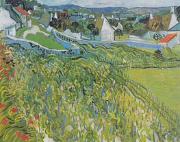 Vineyards with a View of Auvers | Vincent van Gogh | Painting Reproduction
