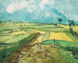 Weizenfelder nach dem Regen (Die Ebene von Auvers) | Vincent van Gogh | Gemälde Reproduktion