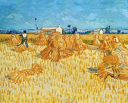 Harvest in Provence, 1888 by Vincent van Gogh | Canvas Print