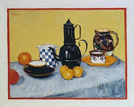 Vincent van Gogh | Blue Enamel Coffeepot, Earthenware and Fruit | Giclée Canvas Print
