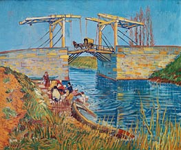 Vincent van Gogh | The Langlois Bridge at Arles with Women Washing, 1888 | Giclée Canvas Print