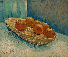 Still Life with Basket of Six Oranges | Vincent van Gogh | Painting Reproduction
