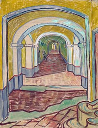 Corridor in the Asylum, 1889 by Vincent van Gogh | Canvas Print