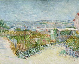Montmartre: Behind the Moulin de la Galette, 1887 by Vincent van Gogh | Canvas Print