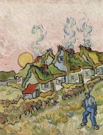 Cottages in the Sunshine - Reminiscence of the North, 1890 by Vincent van Gogh | Giclée Art Print