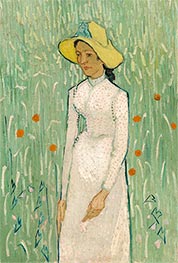 Mädchen in Weiß, 1890 von Vincent van Gogh | Leinwand Kunstdruck