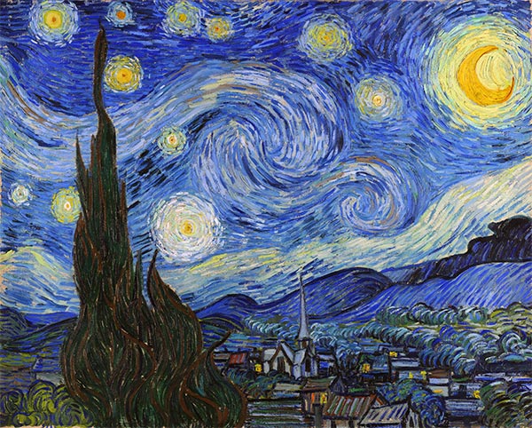 Starry Night, 1889 | Vincent van Gogh | Giclée Canvas Print