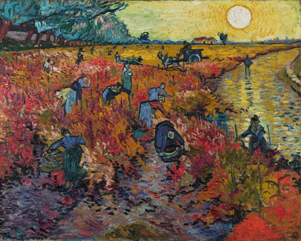 Rote Weinberge in Arles, 1888 | Vincent van Gogh | Giclée Leinwand Kunstdruck