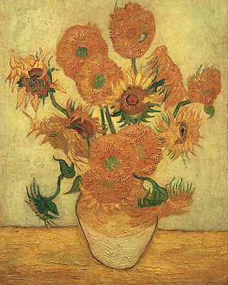 Vase mit vierzehn Sonnenblumen, 1889 | Vincent van Gogh | Giclée Leinwand Kunstdruck