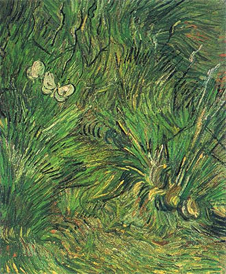 Zwei weiße Schmetterlinge, 1889 | Vincent van Gogh | Giclée Leinwand Kunstdruck