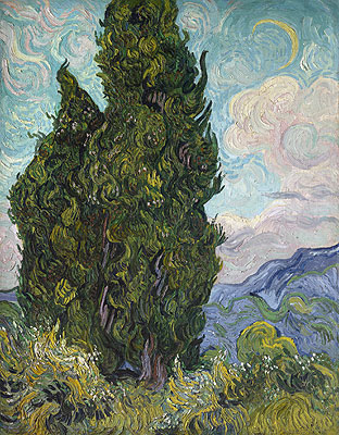 Cypresses, 1889 | Vincent van Gogh | Giclée Leinwand Kunstdruck