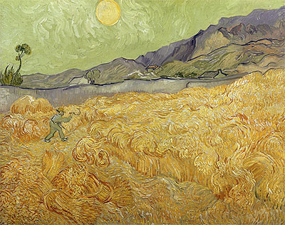 Wheatfield with a Reaper, 1889 | Vincent van Gogh | Giclée Canvas Print