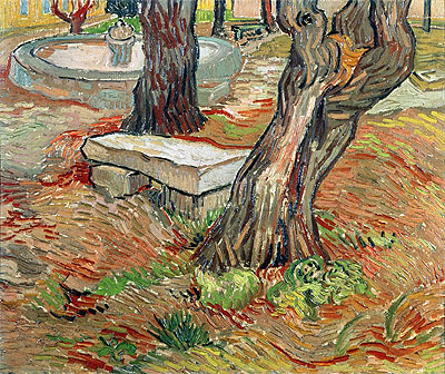 Die Steinsitzbank im Garten des Saint-Paul-Krankenhauses, 1889 | Vincent van Gogh