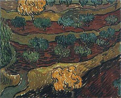 Olive Trees against a Slope of a Hill, 1889 | Vincent van Gogh | Giclée Leinwand Kunstdruck