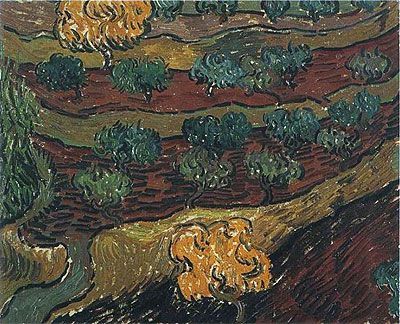 Olivenbäume am Hang eines Hügels, 1889 | Vincent van Gogh
