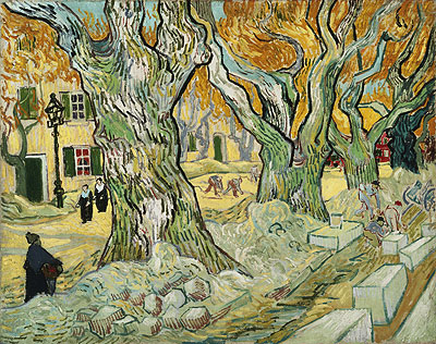 The Road Menders, 1889 | Vincent van Gogh | Giclée Leinwand Kunstdruck