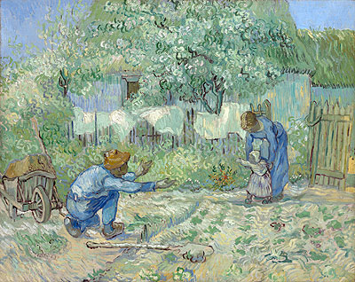 First Steps (after Millet), 1890 | Vincent van Gogh | Giclée Canvas Print