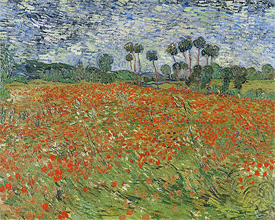 Field with Poppies, 1890 | Vincent van Gogh | Giclée Leinwand Kunstdruck