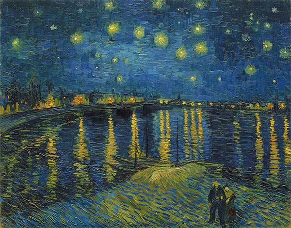 Sternennacht über der Rhone, 1888 | Vincent van Gogh | Giclée Leinwand Kunstdruck