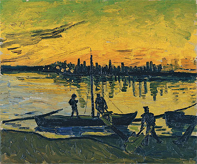 Coal Barges, 1888 | Vincent van Gogh | Giclée Canvas Print