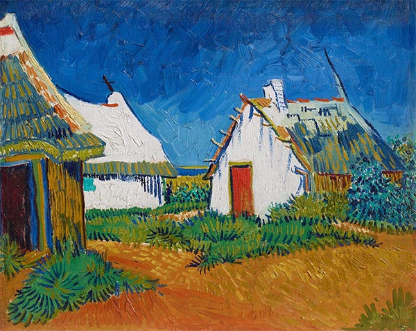 Drei weiße Hütten in Saintes-Maries, 1888 | Vincent van Gogh | Giclée Leinwand Kunstdruck