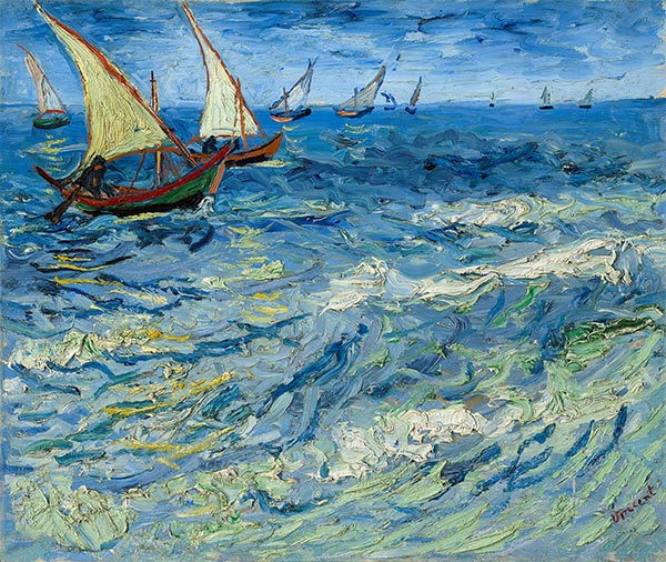 Seascape at Saintes-Maries, 1888 | Vincent van Gogh | Giclée Leinwand Kunstdruck