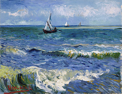 Seascape at Saintes-Maries, 1888 | Vincent van Gogh | Giclée Leinwand Kunstdruck