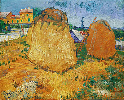 Haystacks in Provence, 1888 | Vincent van Gogh | Giclée Leinwand Kunstdruck