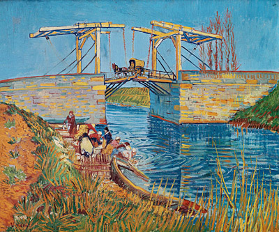 Die Langlois-Brücke bei Arles mit Frauen beim Waschen, 1888 | Vincent van Gogh