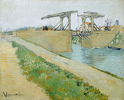 Die Langlois-Brücke bei Arles mit Weg daneben, 1888 | Vincent van Gogh