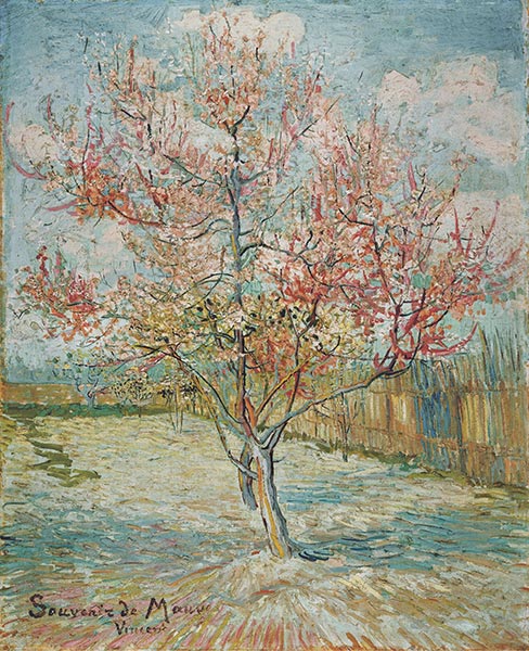 Pink Peach Tree in Blossom (Reminiscence of Mauve), 1888 | Vincent van Gogh | Giclée Canvas Print
