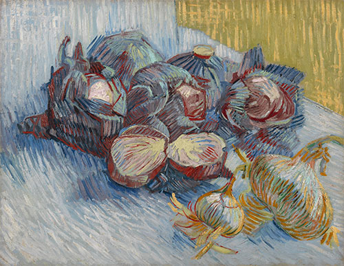 Still Life with Red Cabbages and Onions, 1887 | Vincent van Gogh | Giclée Leinwand Kunstdruck