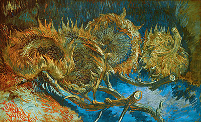 Four Cut Sunflowers, 1887 | Vincent van Gogh