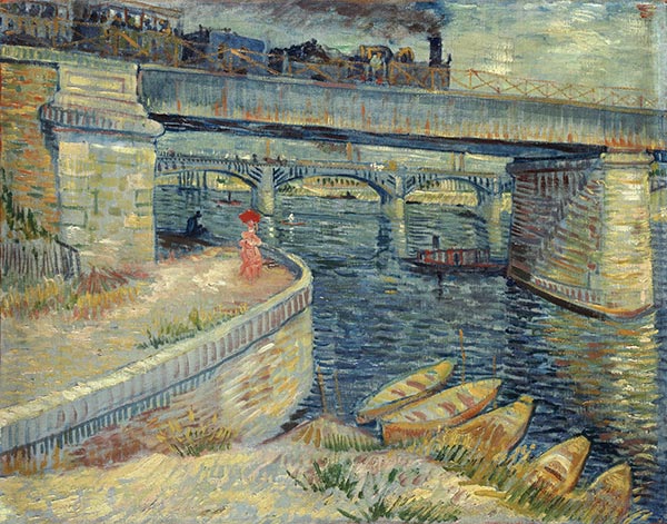 Bridges Across the Seine at Asnieres, 1887 | Vincent van Gogh | Giclée Canvas Print