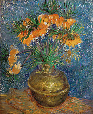 Crown Imperial Fritillaries in a Copper Vase, 1886 | Vincent van Gogh | Giclée Leinwand Kunstdruck