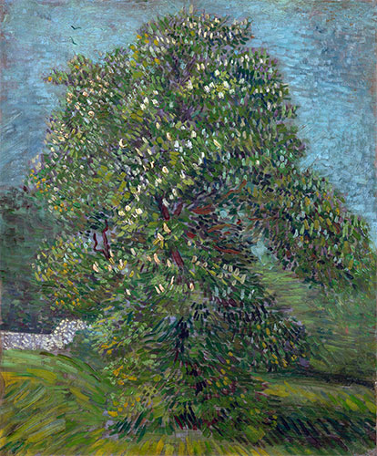 Pferdekastanienbaum in der Blüte, 1887 | Vincent van Gogh | Giclée Leinwand Kunstdruck