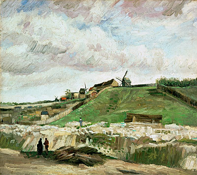 The Hill of Montmartre with Stone Quarry, 1886 | Vincent van Gogh | Giclée Leinwand Kunstdruck