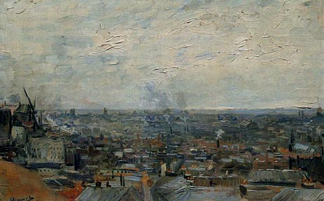 Blick auf Paris von Montmartre, 1886 | Vincent van Gogh | Giclée Leinwand Kunstdruck