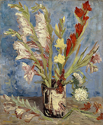 Vase with Gladioli, 1886 | Vincent van Gogh | Giclée Leinwand Kunstdruck