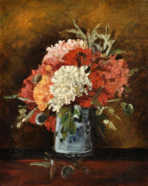 Vase mit Nelken, 1886 | Vincent van Gogh | Giclée Leinwand Kunstdruck