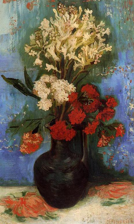 Vase mit Nelken und anderen Blumen, 1886 | Vincent van Gogh | Giclée Leinwand Kunstdruck