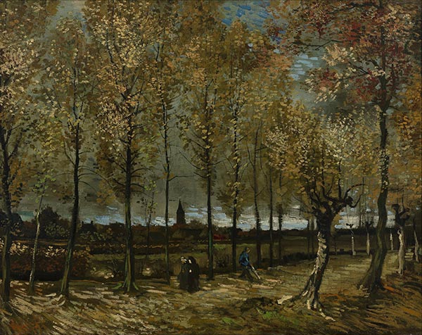 Gasse mit Pappeln in der Nähe von Nuenen, 1885 | Vincent van Gogh | Giclée Leinwand Kunstdruck